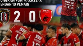 Pemain Bali United merayakan kemenangan 2-0 atas PSM Makassar pada laga Super League 2025/2026 di Stadion Kapten I Wayan Dipta.