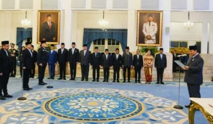 pelantikan reshuffle kabinet prabowo april 2026