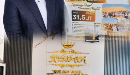 Brosur umroh spesial awal musim 1448 H Kiswah Tour Travel dengan fasilitas lengkap