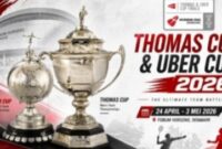 Trofi Thomas Cup dan Uber Cup 2026 yang digelar di Aarhus, Denmark