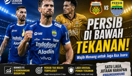 Pemain Persib Bandung dalam laga penting melawan Bhayangkara FC