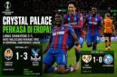Pemain Crystal Palace merayakan kemenangan usai mengalahkan Shakhtar Donetsk pada semifinal UEFA Conference League.