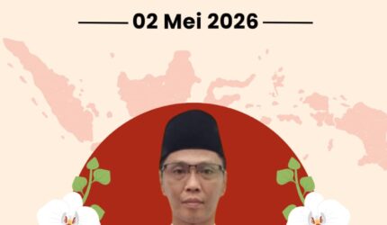 Mulyadi S.Pd Kepala SMPN 2 Sungai Penuh saat menyampaikan ucapan Hari Pendidikan Nasional 2026