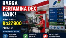 Petugas SPBU melayani pengisian BBM Pertamina Dex setelah penyesuaian harga terbaru per 4 Mei 2026.