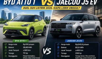 Duel SUV listrik BYD Atto 1 vs Jaecoo J5 EV di Indonesia 2026