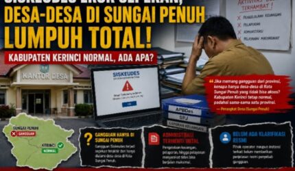 Gangguan aplikasi Siskeudes di Kota Sungai Penuh menyebabkan pelayanan administrasi desa lumpuh