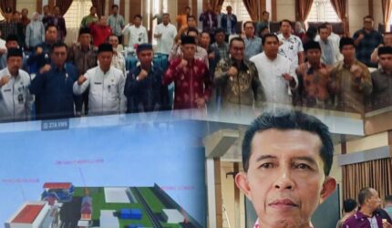 Sosialisasi pembangunan IPA Perumda Tirta Kahyangan di Kecamatan Hamparan Rawang Kota Sungai Penuh.
