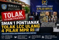 Suasana pelaksanaan LCC 4 Pilar MPR RI Kalimantan Barat 2026 yang menjadi sorotan akibat polemik penilaian dewan juri.
