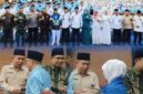 Wali Kota Sungai Penuh Alfin bersama Kemenhaj melepas 128 jamaah calon haji menuju Asrama Haji Jambi tahun 2026.