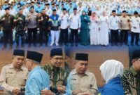 Wali Kota Sungai Penuh Alfin bersama Kemenhaj melepas 128 jamaah calon haji menuju Asrama Haji Jambi tahun 2026.