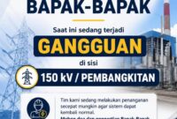 PLN menyampaikan pemberitahuan gangguan pada sistem 150 kV pembangkitan yang menyebabkan pemadaman listrik di sejumlah wilayah Sumatera.