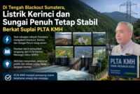 PLTA Kerinci Merangin Hidro menjadi penopang utama pasokan listrik di Kerinci dan Sungai Penuh saat sejumlah wilayah Sumatera mengalami blackout massal.
