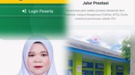 Kepala MTsN 2 Kerinci, Dra. Hj. Niswarti, M. PdI mengajak generasi muda bergabung melalui PMBM 2026.