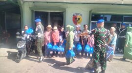 Personel Subdenpom Persiapan Kerinci saat mengikuti kegiatan menyambut HUT ke-80 POMAD dengan penuh semangat kebersamaan.