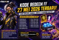 Daftar kode redeem FF terbaru 27 Mei 2026 yang bisa ditukar pemain untuk mendapatkan hadiah gratis dari Garena.