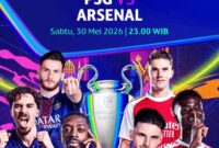PSG akan menghadapi Arsenal pada final Liga Champions 2026 di Budapest, Sabtu malam WIB.