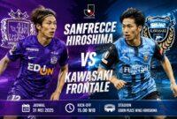 Pertandingan antara Sanfrecce Hiroshima dan Kawasaki Frontale diprediksi berlangsung ketat dan penuh tensi tinggi.