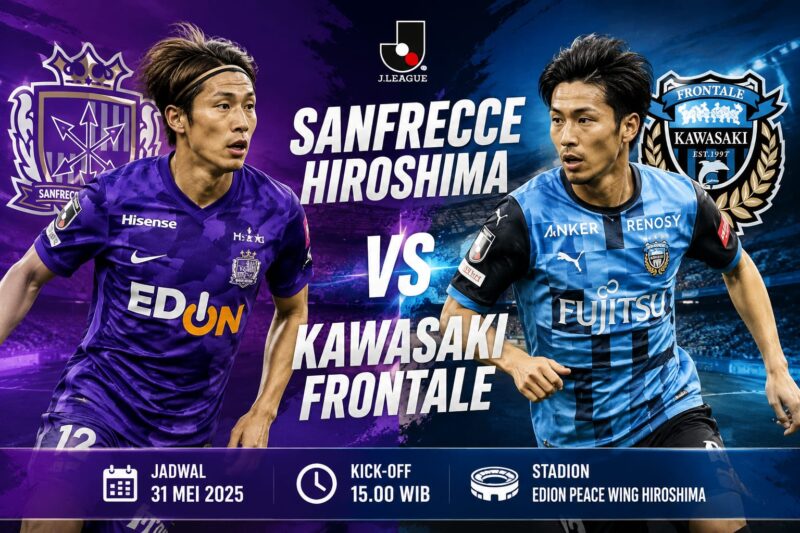 Pertandingan antara Sanfrecce Hiroshima dan Kawasaki Frontale diprediksi berlangsung ketat dan penuh tensi tinggi.