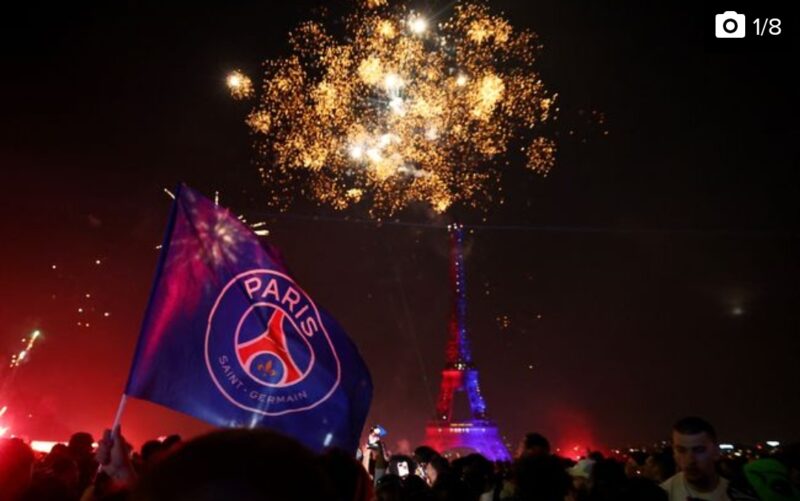 Suporter PSG memadati jalanan Paris untuk merayakan keberhasilan tim kesayangan mereka menjuarai Liga Champions 2026.