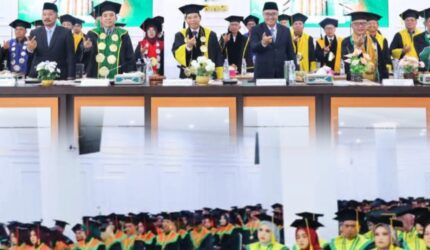 Wisuda XII IAIN Kerinci Tahun 2026 yang mengukuhkan 538 lulusan program sarjana dan pascasarjana di Aula Digital Perpustakaan IAIN Kerinci.