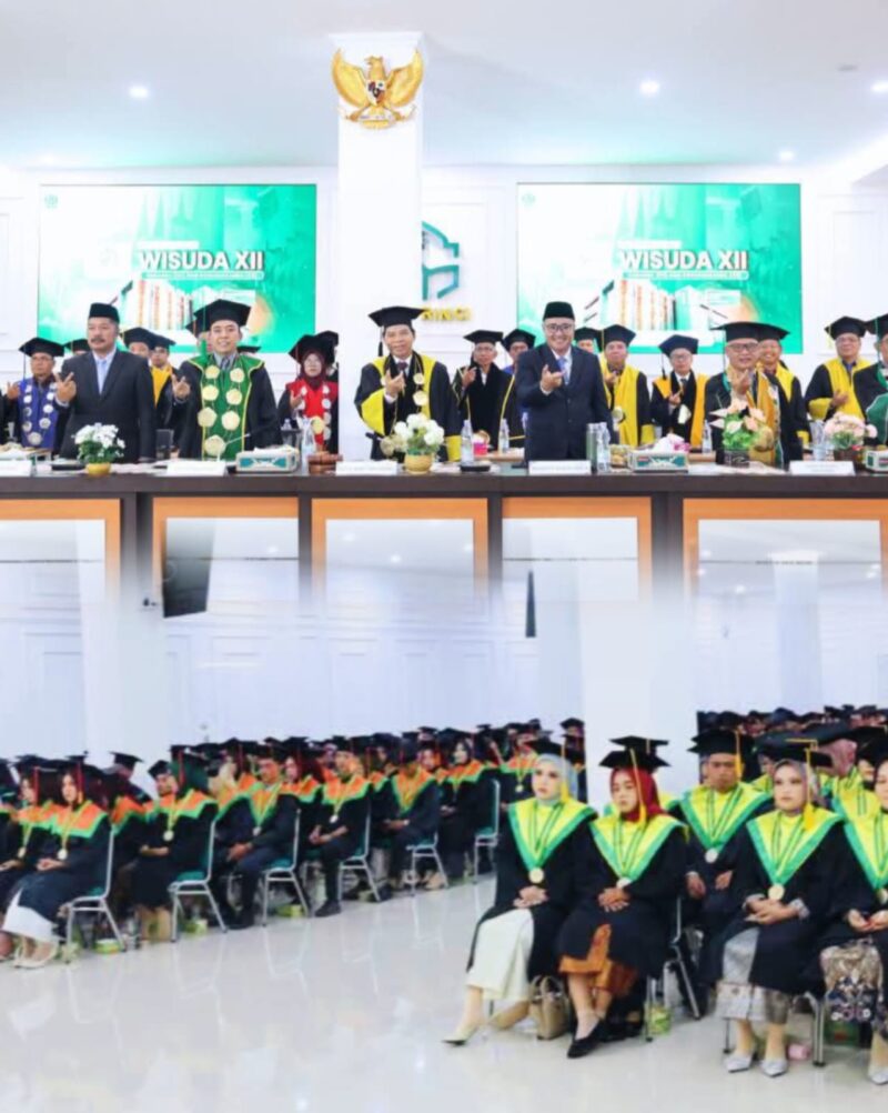 Rektor IAIN Kerinci Dr. Jafar Ahmad bersama Wali Kota Sungai Penuh Alfin dan para tamu undangan menghadiri prosesi Wisuda XII IAIN Kerinci Tahun 2026 yang mengukuhkan 538 lulusan S1 dan S2.