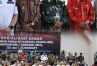 Wagub Jambi Abdullah Sani bersama Wawako Sungai Penuh Azhar Hamzah dan Wabup Kerinci Morison, menghadiri Sosialisasi Akbar Pencegahan Radikalisme dan Bullying yang diikuti ribuan pelajar Kota Sungai Penuh dan Kabupaten Kerinci di Gedung Nasional Sungai Penuh