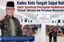 Kepala Desa Koto Tengah, Saipul Hadi, mengikuti Sosialisasi Akbar Pencegahan Paham Intoleransi, Radikalisme, Ekstremisme, dan Terorisme (IRET) di Aula Kampus IAIN Kerinci.