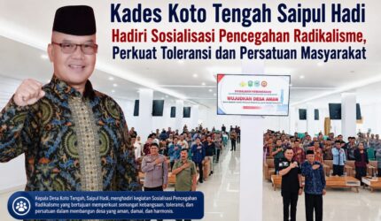 Kades Koto Tengah Saipul Hadi menghadiri Sosialisasi Pencegahan Radikalisme dan Terorisme di IAIN Kerinci.