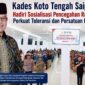 Kepala Desa Koto Tengah, Saipul Hadi, mengikuti Sosialisasi Akbar Pencegahan Paham Intoleransi, Radikalisme, Ekstremisme, dan Terorisme (IRET) di Aula Kampus IAIN Kerinci.