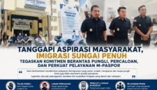 Kantor Imigrasi Kerinci menegaskan komitmennya dalam memberantas pungutan liar dan praktik percaloan serta terus meningkatkan kualitas pelayanan keimigrasian kepada masyarakat melalui sistem M-Paspor yang transparan dan akuntabel.