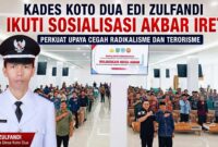 Kepala Desa Koto Dua, Edi Zulfandi, mengikuti Sosialisasi Akbar Pencegahan Intoleransi, Radikalisme, Ekstremisme, dan Terorisme (IRET) di Aula Kampus IAIN Kerinci
