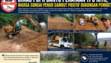 Alat berat milik Dinas PUPR Kota Sungai Penuh digunakan untuk membantu penataan Tempat Pemakaman Umum (TPU) IKTR yang dikerjakan secara gotong royong oleh masyarakat.