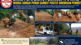 Alat berat milik Dinas PUPR Kota Sungai Penuh digunakan untuk membantu penataan Tempat Pemakaman Umum (TPU) IKTR yang dikerjakan secara gotong royong oleh masyarakat.