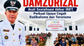 Kepala Desa Koto Pudung, Kecamatan Tanah Kampung, Kota Sungai Penuh, Damzurizal, mengikuti Sosialisasi Akbar Pencegahan Intoleransi, Radikalisme, Ekstremisme, dan Terorisme (IRET) di Aula Kampus IAIN Kerinci