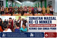Wali Kota Sungai Penuh bersama jajaran dan panitia MINKER meninjau pelaksanaan Bakti Sosial Sunatan Massal ke-13 di RSUD H. Bakri. Program tahunan para perantau Minang Kerinci ini melayani 250 anak serta membagikan perlengkapan sekolah dan kebutuhan ibadah kepada peserta.