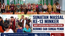 Wali Kota Sungai Penuh bersama jajaran dan panitia MINKER meninjau pelaksanaan Bakti Sosial Sunatan Massal ke-13 di RSUD H. Bakri. Program tahunan para perantau Minang Kerinci ini melayani 250 anak serta membagikan perlengkapan sekolah dan kebutuhan ibadah kepada peserta.