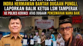 Camat Depati Tujuh Indra Hermawan menyampaikan klarifikasi atas tudingan dugaan pungli dan menempuh jalur hukum dengan melaporkan Ketua LSM Tamperak ke Polres Kerinci atas dugaan pencemaran nama baik.