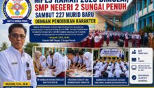 Sebanyak 227 murid baru mengikuti kegiatan MPLS Ramah Tahun Ajaran 2026/2027 di SMP Negeri 2 Sungai Penuh sebagai langkah awal mengenal lingkungan sekolah sekaligus memperkuat pendidikan karakter.