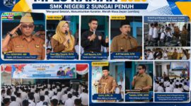 Peserta didik baru SMK Negeri 2 Sungai Penuh mengikuti kegiatan MPLS Ramah 2026 yang diisi dengan penyampaian materi, apel pagi, serta pengenalan lingkungan sekolah dan ruang praktik setiap program keahlian.
