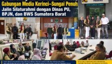 Gabungan media dari Kota Sungai Penuh dan Kabupaten Kerinci saat melakukan kunjungan silaturahmi ke Dinas PU Provinsi Sumatera Barat, BPJN Padang, dan BWS Sumatera V Padang dalam rangka memperkuat sinergi, komunikasi, dan keterbukaan informasi pembangunan.
