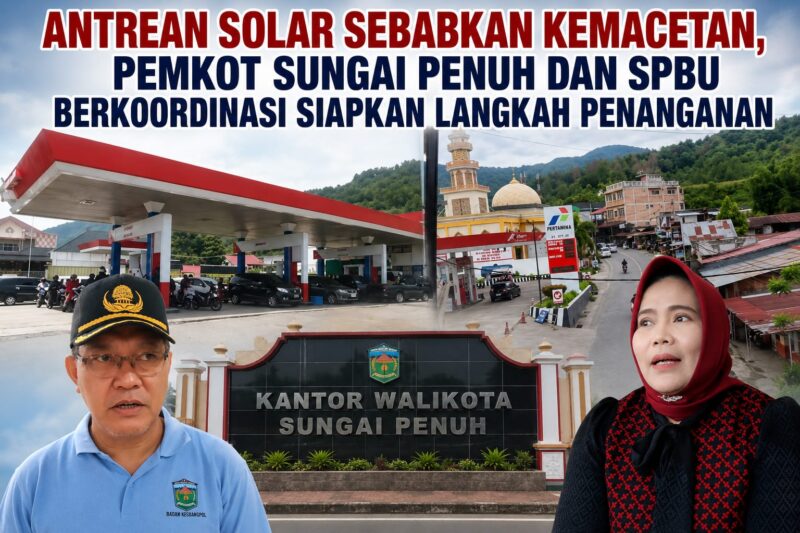 Direktur SPBU Desa Pelayang Raya bersama Pemerintah Kota Sungai Penuh menyatakan siap berkolaborasi mengatasi kemacetan akibat antrean BBM Solar, sekaligus memastikan pelayanan kepada masyarakat berjalan tertib, aman, dan lancar.