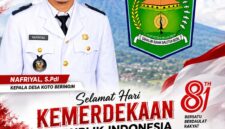 Kepala Desa Koto Bringin, Nafriyal, S.PdI, bersama Pemdes Koto Bringin menyampaikan ucapan Selamat Hari Kemerdekaan Republik Indonesia dan Dirgahayu HUT RI ke-81, 17 Agustus 2026.