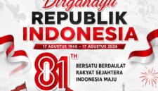 K3S Kecamatan Pondok Tinggi, Kota Sungai Penuh, menyampaikan ucapan Dirgahayu Republik Indonesia dalam rangka HUT ke-81 Kemerdekaan RI, 17 Agustus 2026.