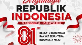 K3S Kecamatan Pondok Tinggi, Kota Sungai Penuh, menyampaikan ucapan Dirgahayu Republik Indonesia dalam rangka HUT ke-81 Kemerdekaan RI, 17 Agustus 2026.