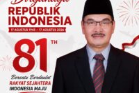 Inspektur Inspektorat Kabupaten Kerinci Zufran, SH, M.Si mengucapkan Dirgahayu Republik Indonesia dalam rangka HUT ke-81 Kemerdekaan RI tahun 2026.
