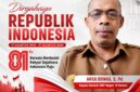 Kepala SMP Negeri 18 Kerinci, Arsa Dunas, S.Pd., menyampaikan ucapan Dirgahayu Republik Indonesia dalam rangka HUT RI ke-81.