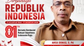 Kepala SMP Negeri 18 Kerinci, Arsa Dunas, S.Pd., menyampaikan ucapan Dirgahayu Republik Indonesia dalam rangka HUT RI ke-81.