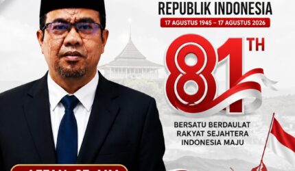 Affan SE MM Kepala BKPSDM Kota Sungai Penuh menyampaikan ucapan HUT RI ke-81
