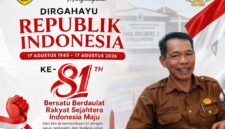 Kepala SMKN 1 Sungai Penuh, Saswardi, S.Pd., menyampaikan ucapan Dirgahayu Republik Indonesia ke-81 dalam momentum peringatan Hari Kemerdekaan RI.