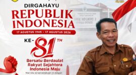 Kepala SMKN 1 Sungai Penuh, Saswardi, S.Pd., menyampaikan ucapan Dirgahayu Republik Indonesia ke-81 dalam momentum peringatan Hari Kemerdekaan RI.
